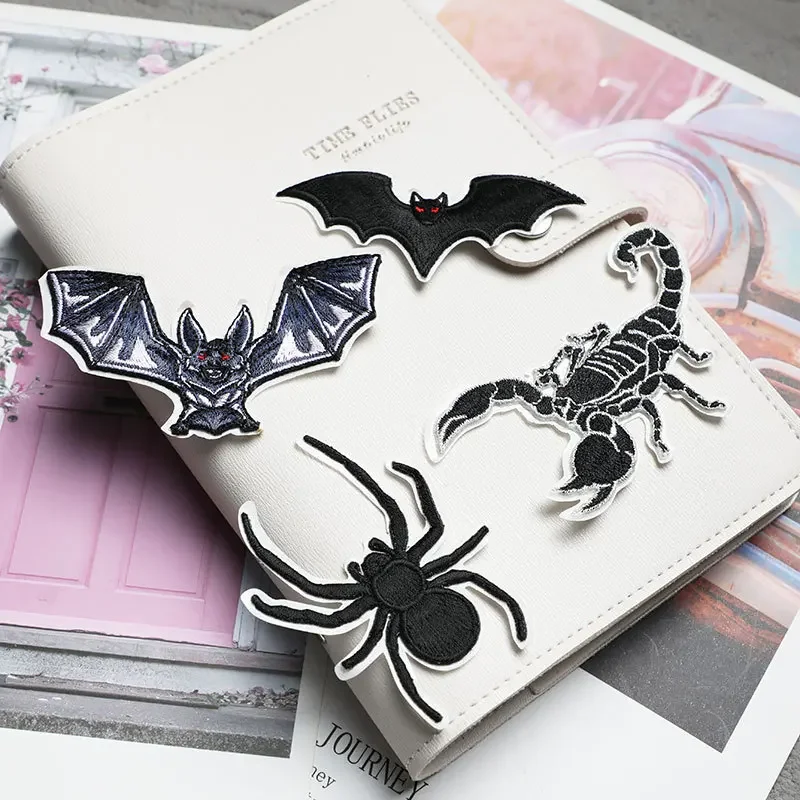 Scorpion Bat Spider Animal Embroidery Patches and Appliques Sewing Stickers Pants Decoration Self Adhesive Patches for Clothing