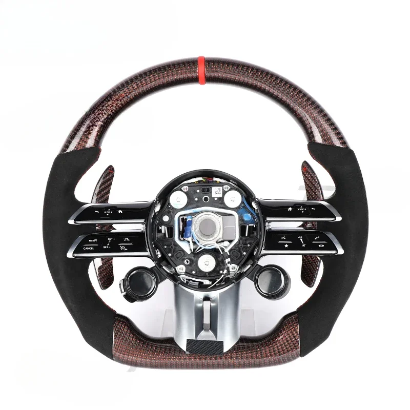 

Full Leather Steering Wheel For Mercedes Benz AMG Steering Wheel New S223 C206 232 E213 W223 OLED Steering Wheel