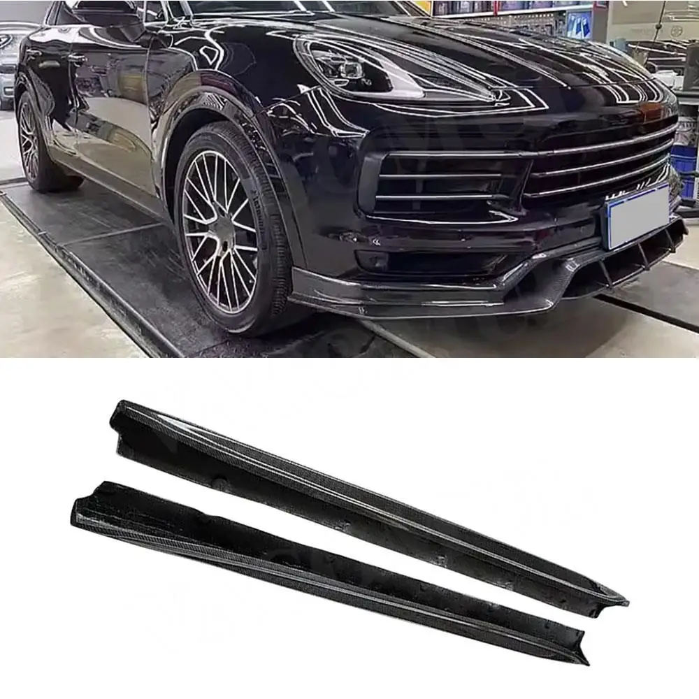 

VACOMUL Carbon Fiber /FRP Side Skirts Apron Extension Lip Spoiler for Porsche Cayenne 2022 Bodykit Door Skid Plate Protector