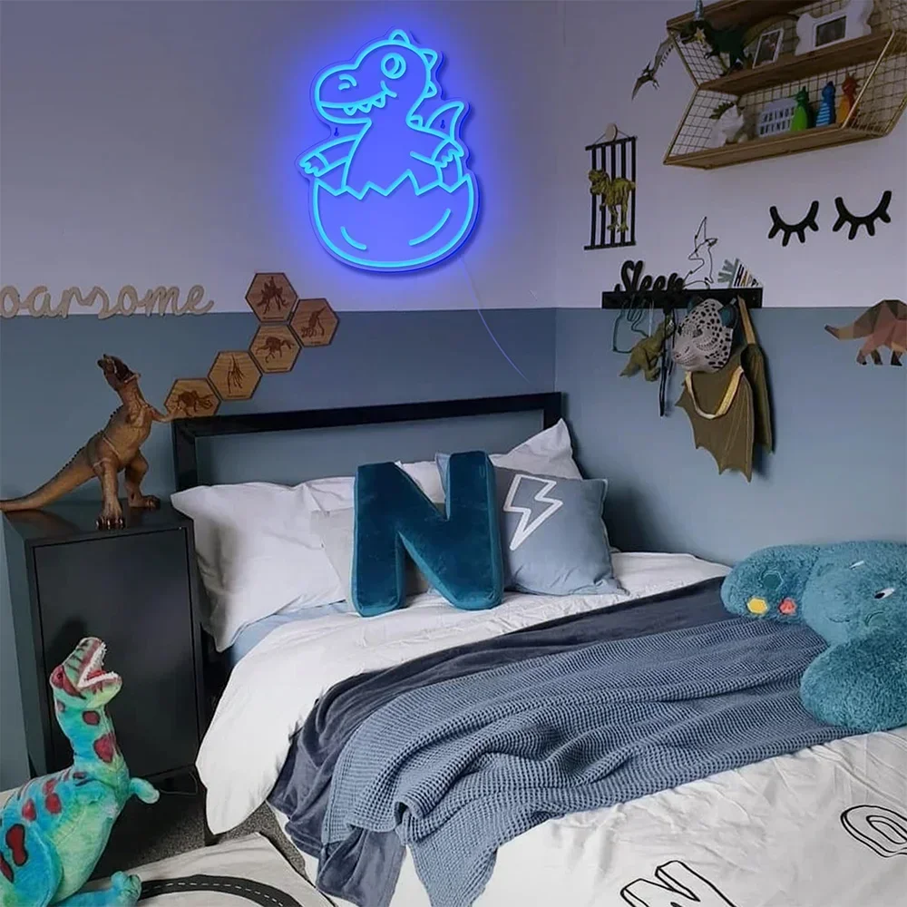 

Dinosaur Eggs Neon Sign LED Animal Neon Light Wall Hanging for Bedroom Child Room Playground Shop Decor Birthday Gift for Kid
