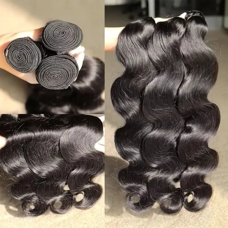 

30 40 Inch Body Wave Human Hair Bundles Brazilian 3 4 Bundles Deal Raw Virgin Hair Extensions For Women Wholesale Cheap Price