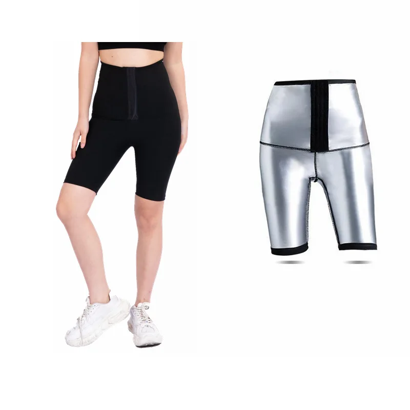 Pantalones de entrenamiento de cintura para mujer, pantalones de Sauna para sudar, moldeador de cuerpo, pantalones adelgazantes, entrenador de