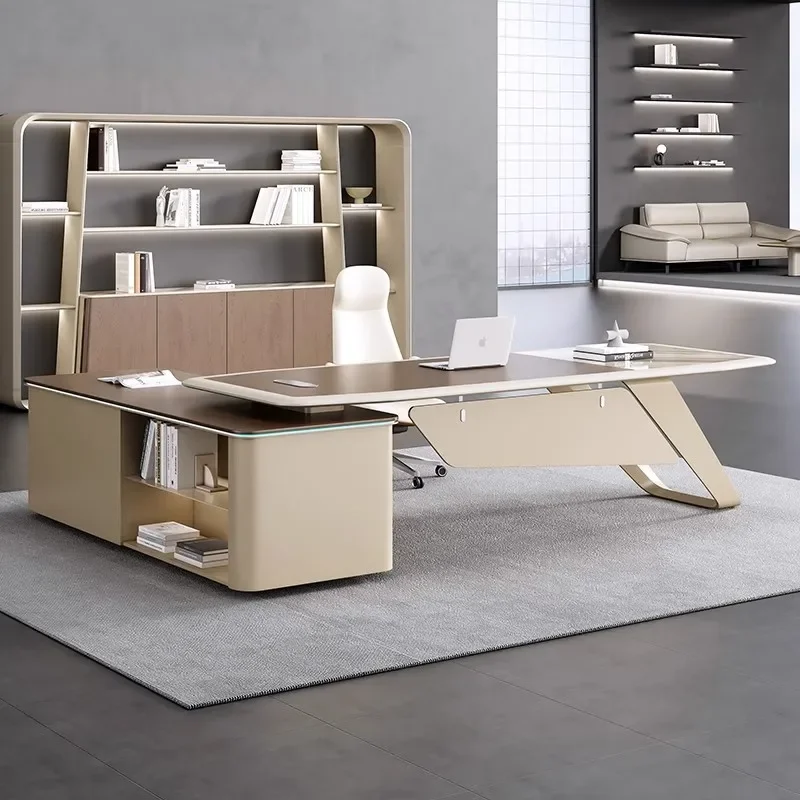 

# Коммерческая офисная мебель, роскошный офисный стол из МДФ, современный офисный стол Boss Ceo