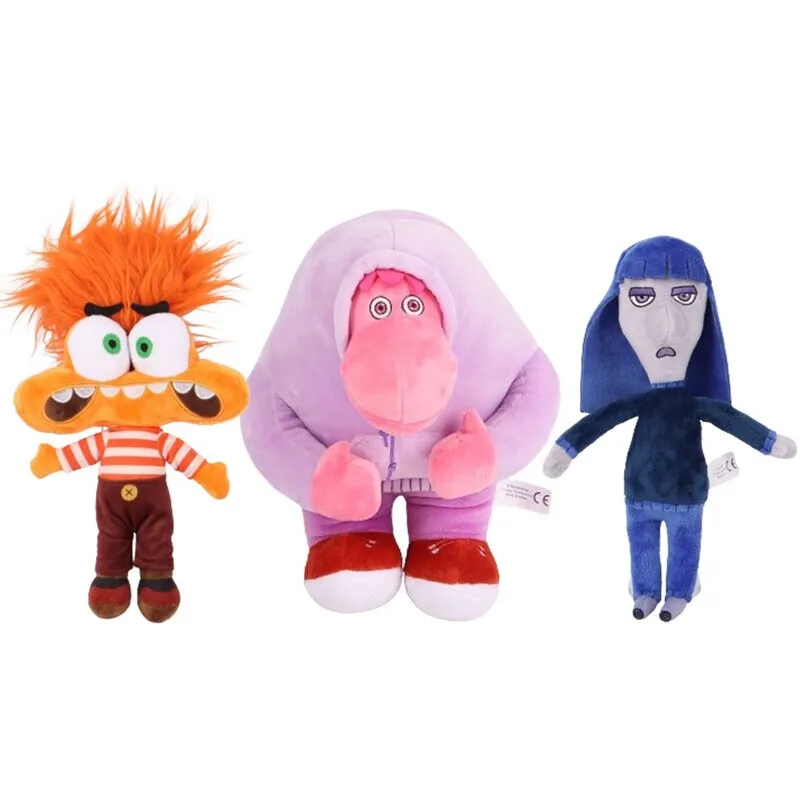 Disney Movie Inside Out 2 Joy Anxiety Sadness Anger Disgust Fear 21-26cm Plush Toy Soft Stuffed Dolls Birthday Christmas Gifts