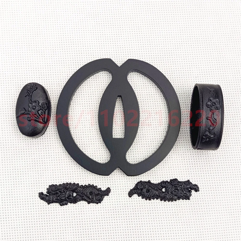 

Изысканная стальная железная защитная накладка Tsuba, фучи Кашира, сплав Menuki для японских настоящих японских бриллиантов, красивая фурнитура