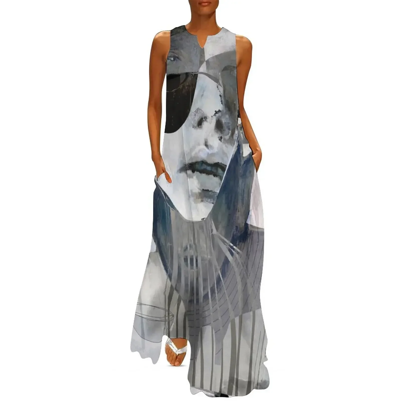

Grey blue Long Dress women's evening dress 2025 Women's clothing dress for women summer outfits for women 2025