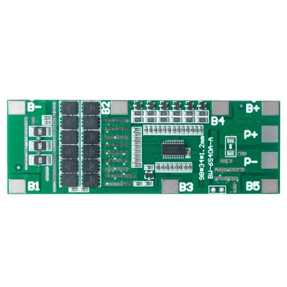 NEW 6S 40A 24V 18650 Li-Ion Lithium Battery Protect Board Solar Lighting Bms Pcb With Balance For Ebike Scooter