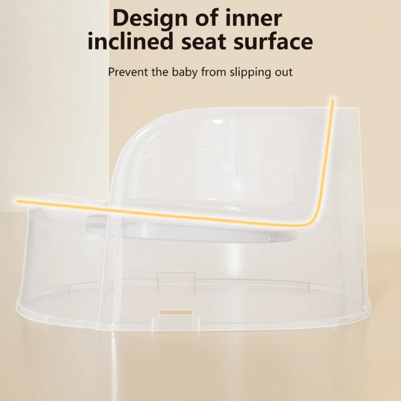 Assento elevatório prático para crianças pequenas, com design semi-fechado, cinto segurança conversível, cadeira banco