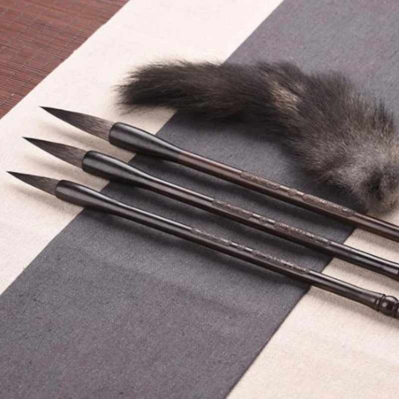 Mouse Whisker Hair Calligraphy Brush Set Larger Regular Script Writing Calligraphie Brush Traditional Painting Brush Tinta China