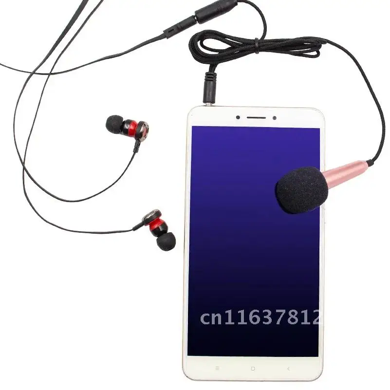 

Mini Phone Microphone Handheld Mic 3.5mm Stereo Studio Karaoke Condenser Microphone For Phone Computer Mini Phone Mic In Stock