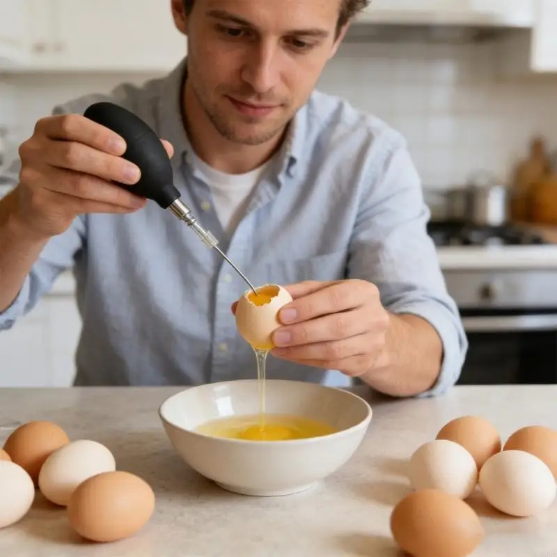 Easy To Use Eggs Blowing Kits For Making Hollow Easter Eggs With Plastic Tool And Craft Projects B03E