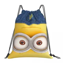 Nome personalizzato impermeabile all'aperto spiaggia nuoto sport coulisse zaino Minions Organizer palestra Storage Bag