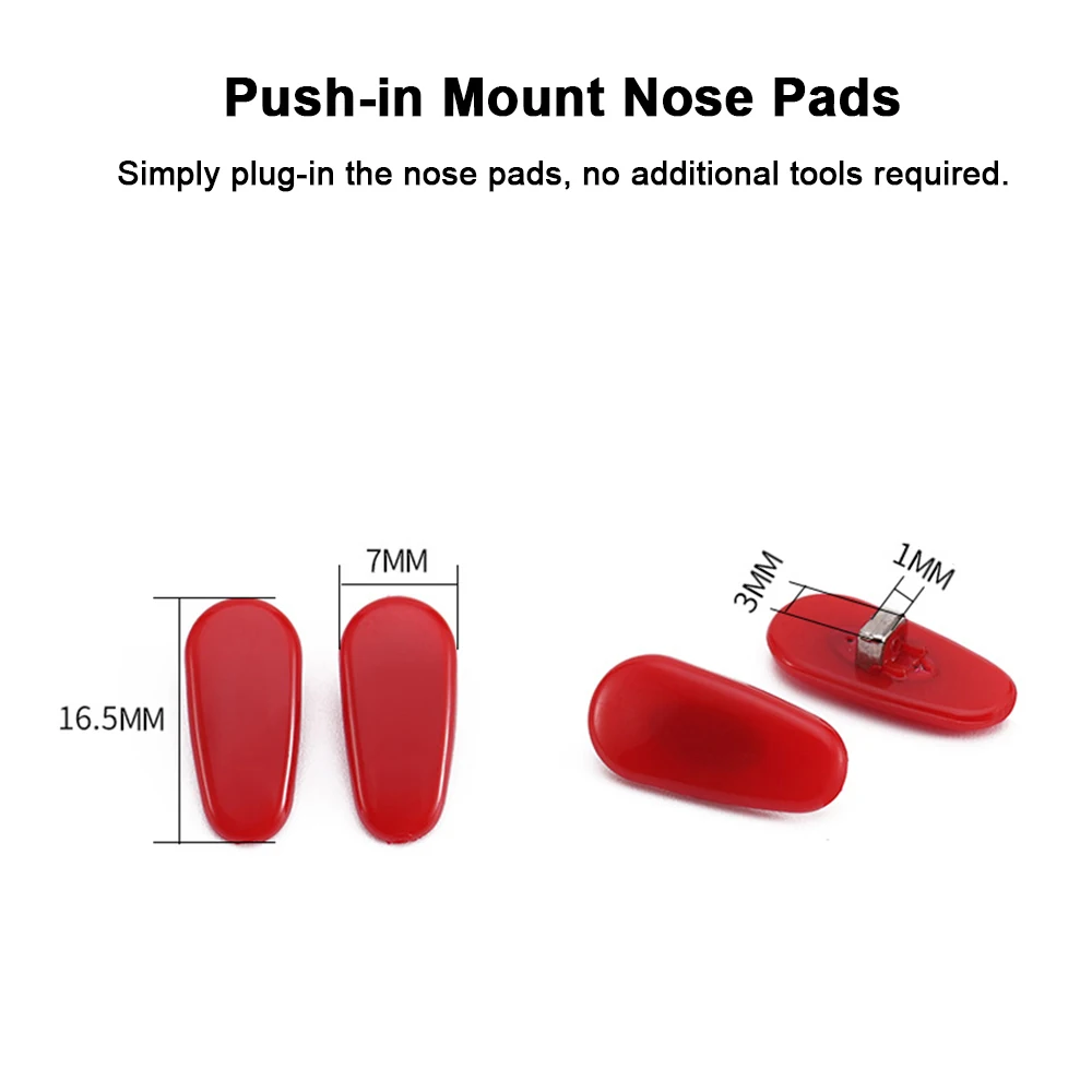 Wholesale Red Replacement Nose Pads Pieces for Ray-Ban RB3539 Clip-ON Mount Type Sunglasses Eyeglass, Soft Nose Guard