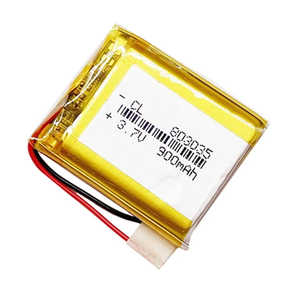 1-10PCS 900mAh 3.7V 803035 Lipo Lithium Polymer Battery for MP3 Player GPS Phone Balance Car Bluetooth Headset Pet Drinker Audio
