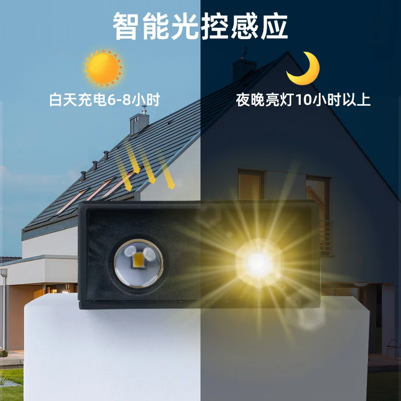 Lámpara Solar de pared para exteriores, luz decorativa de ambiente luminoso hacia arriba y hacia abajo para patio, impermeable, paisaje