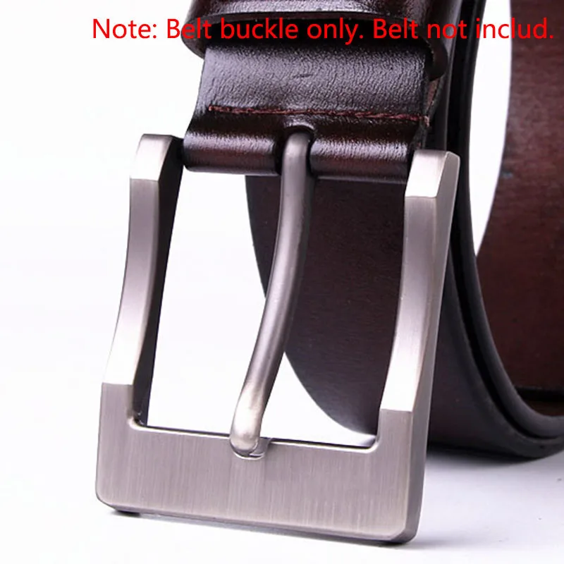 Metal 4cm Belt Buckle Men\'s Casual End Bar Heel bar Single Pin Buckles Leather Craft Jeans Webbing fit for 38mm belt