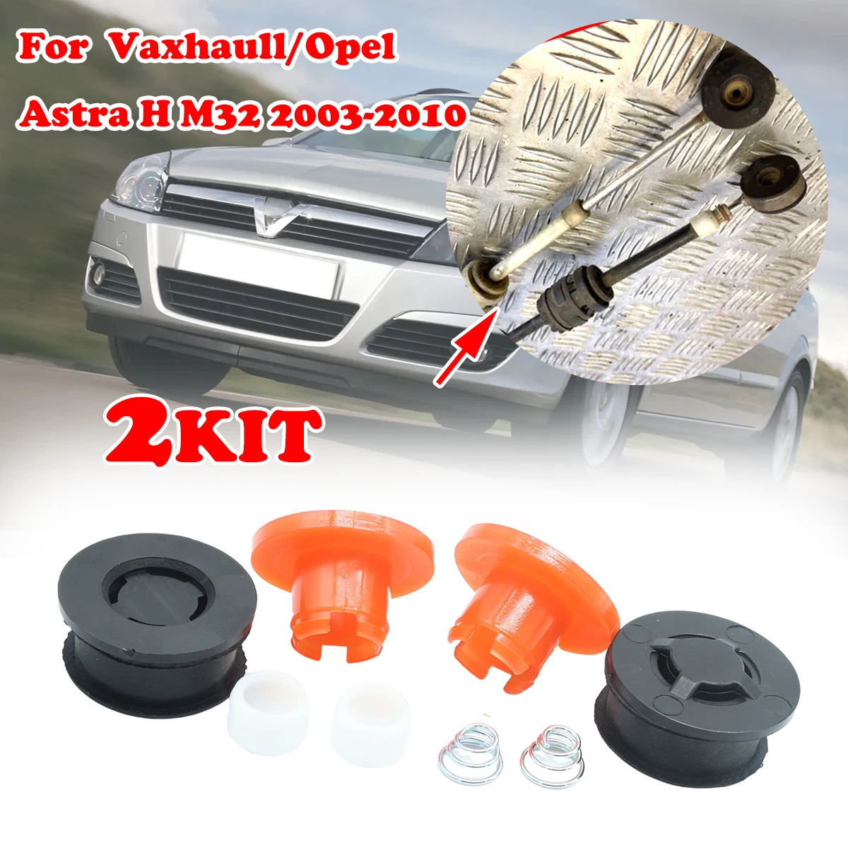 

2set Gear Shift Cable Linkage End Rod Bushing Adapter Gromme Manual Transmission For Vauxhall/Opel Cascada 2013 2014 2015- 2016