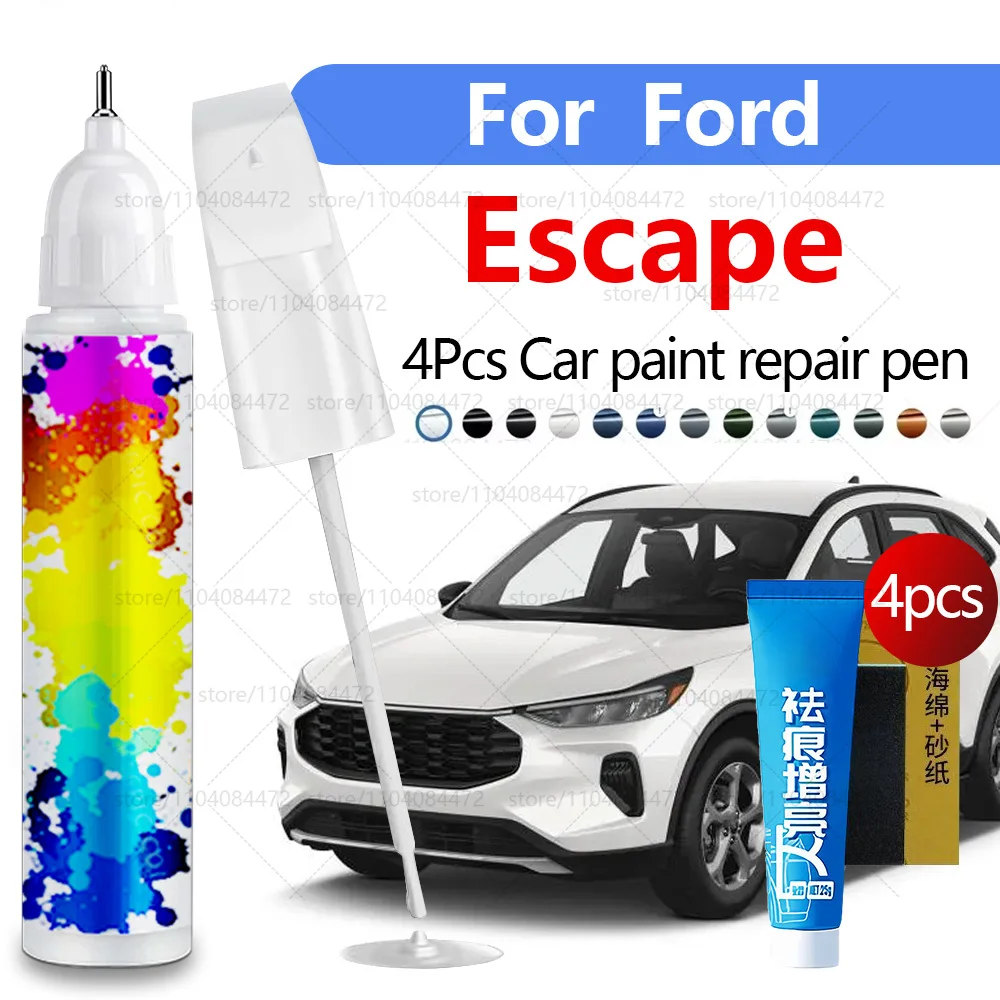 

Ручка для ремонта автомобильной краски для 2001-2025 Ford Escape, аксессуары для ремонта царапин, 4 шт., черный, белый, серебристый, синий, красный, серый