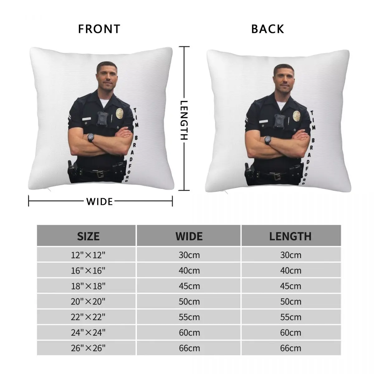 Tim Bradford, The Rookie A Pillow Case