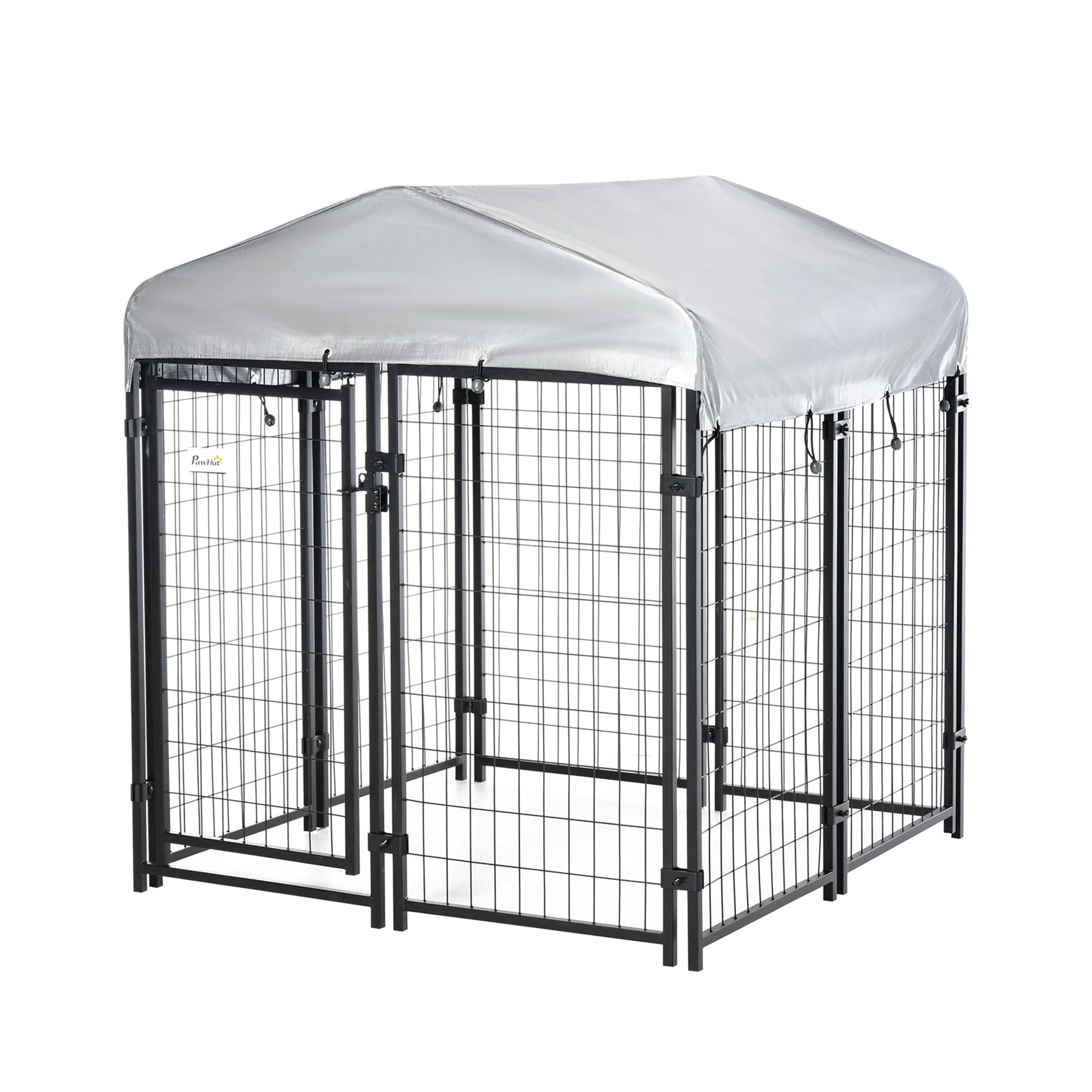 

Dog Playpen Outdoor, Dog Kennel Dog Exercise Pen with Lockable Door, Water-resistant Canopy, for Small and Medium Dogs