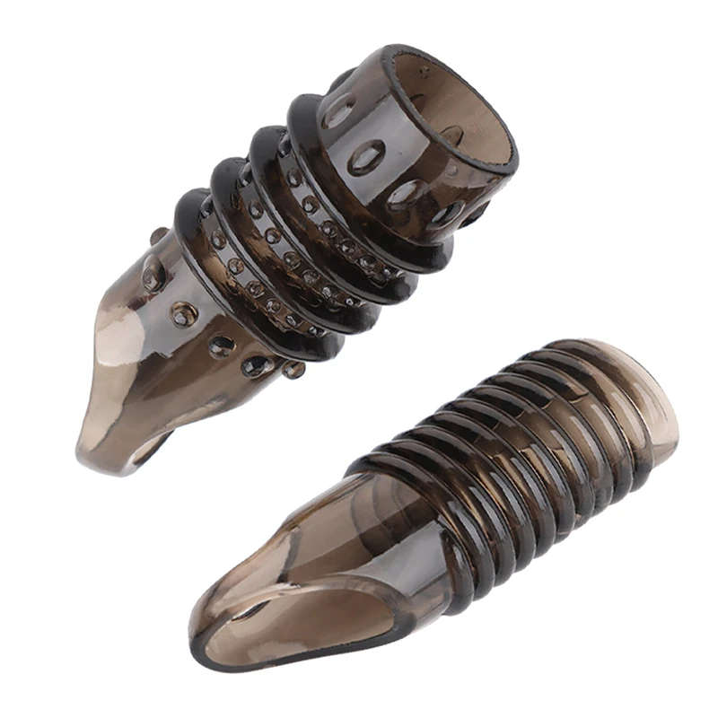 Soft Elastic Penis Extension Sleeve Delayed Ejaculation Condoms Cock Extender Increase Sleeves Adult Sex Toys For Men