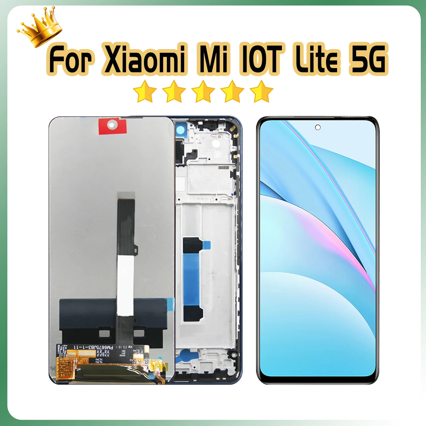 6.67\'\' Mi 10T Lite 5G LCD for Xiaomi Mi 10T Lite 5G M2007J17G Lcd Display Touch Screen With Frame Screen Digital Replacement