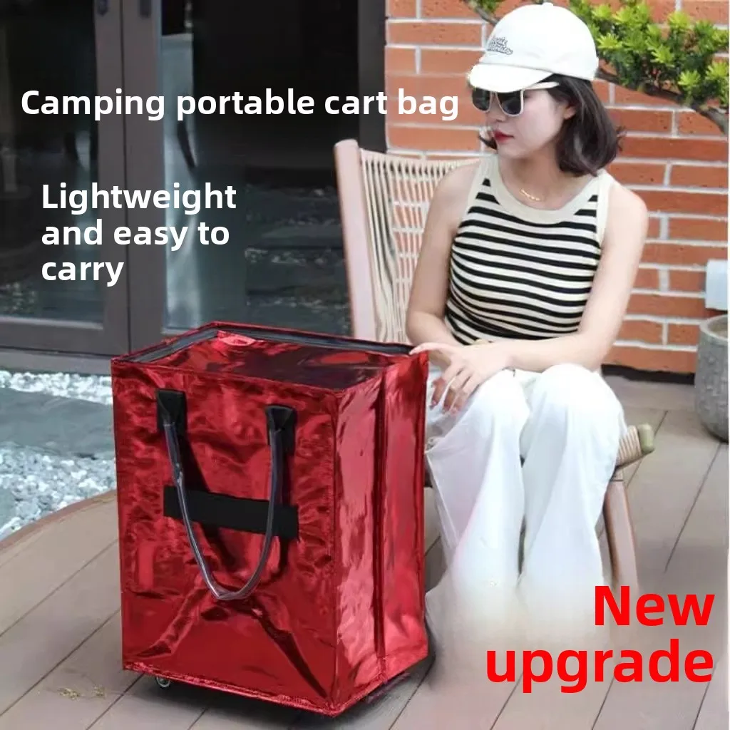 

Foldable op Bag with Handle HULKEN Chinese Brand Travel Bag Vegetable Bung Bag Faionable Nylon Youth Casual Pure Color