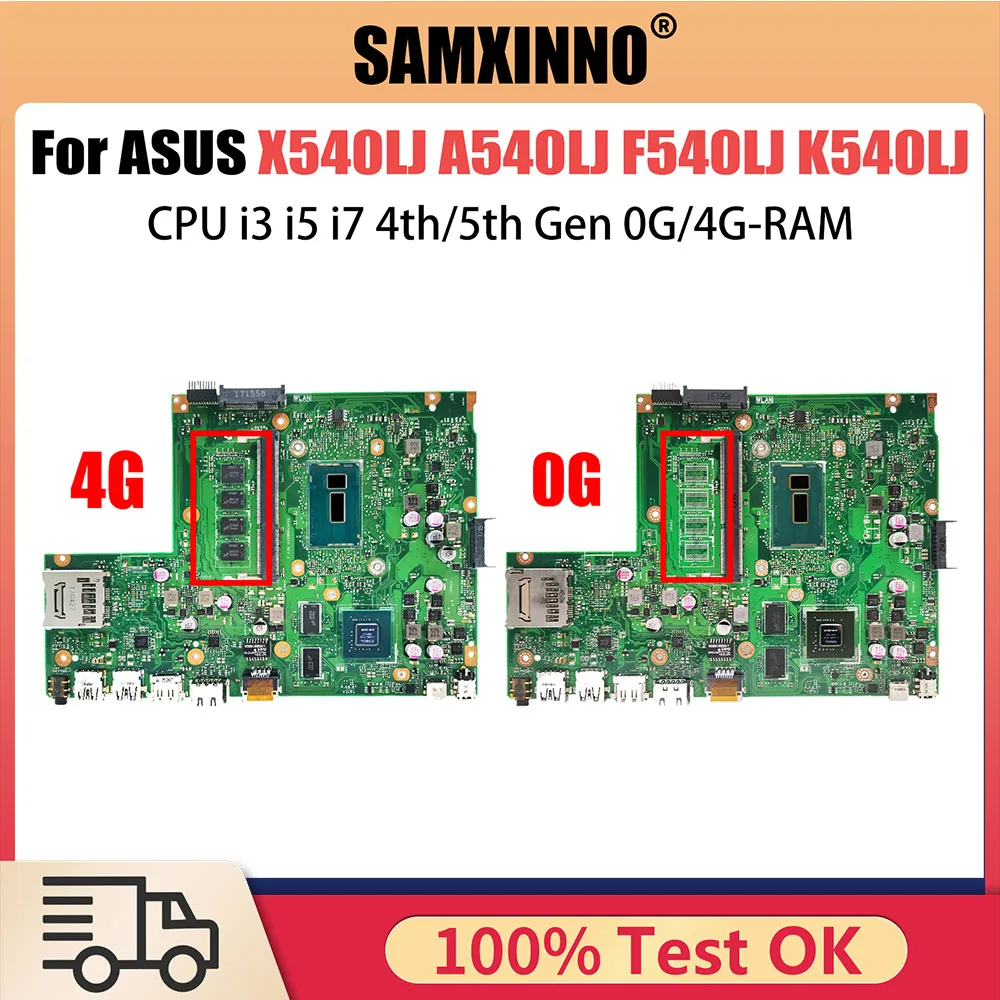 

X540LJ Mainboard For ASUS A540LJ F540LJ K540LJ R540LJ X540L Laptop Motherboard i3 i5 i7 4th 5th CPU RAM-0G 4G GT920M V2G