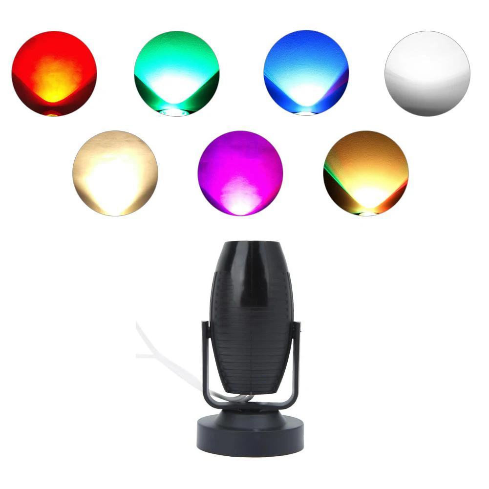 LED Stage Light 360 Degree 85-265V Wedding Party KTV Bar DJ Spot Lamp Black