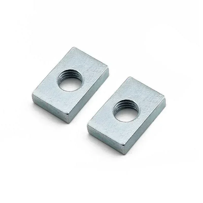 200pc M6x20x13x4 Square Nut  Rectangular Nuts GB39 Aluminum Profile Accessory Slider Block Thin Countersunk