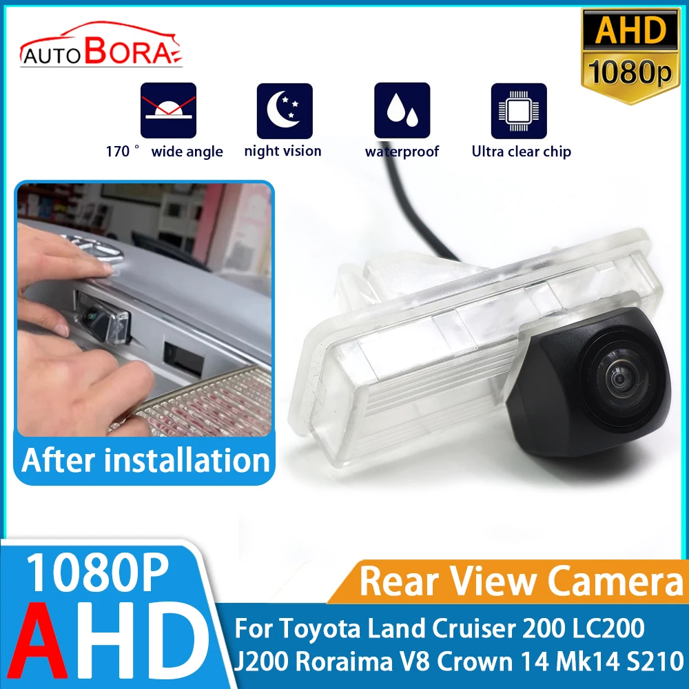 

Reverse Parking Car Rear View Camera AHD 1080P Night Vision for Toyota Land Cruiser 200 LC200 J200 Roraima V8 Crown 14 Mk14 S210