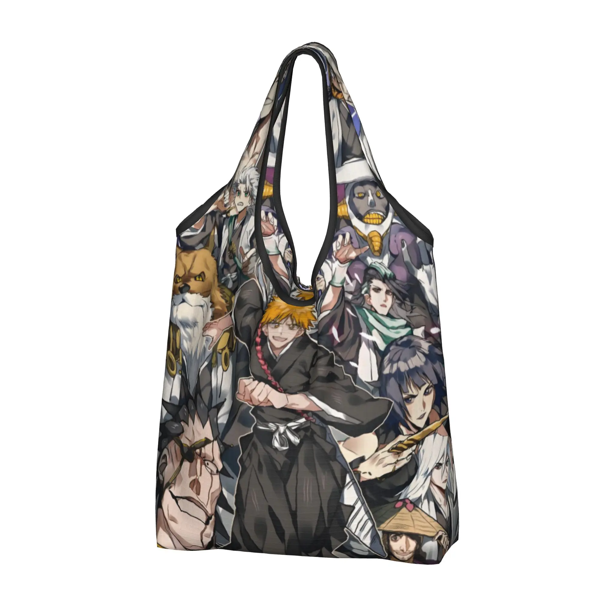 Kawaii B-Bleaches Cartoon  Shopping Tote Bag Portable Classic Grocery Shopper Shoulder Bag