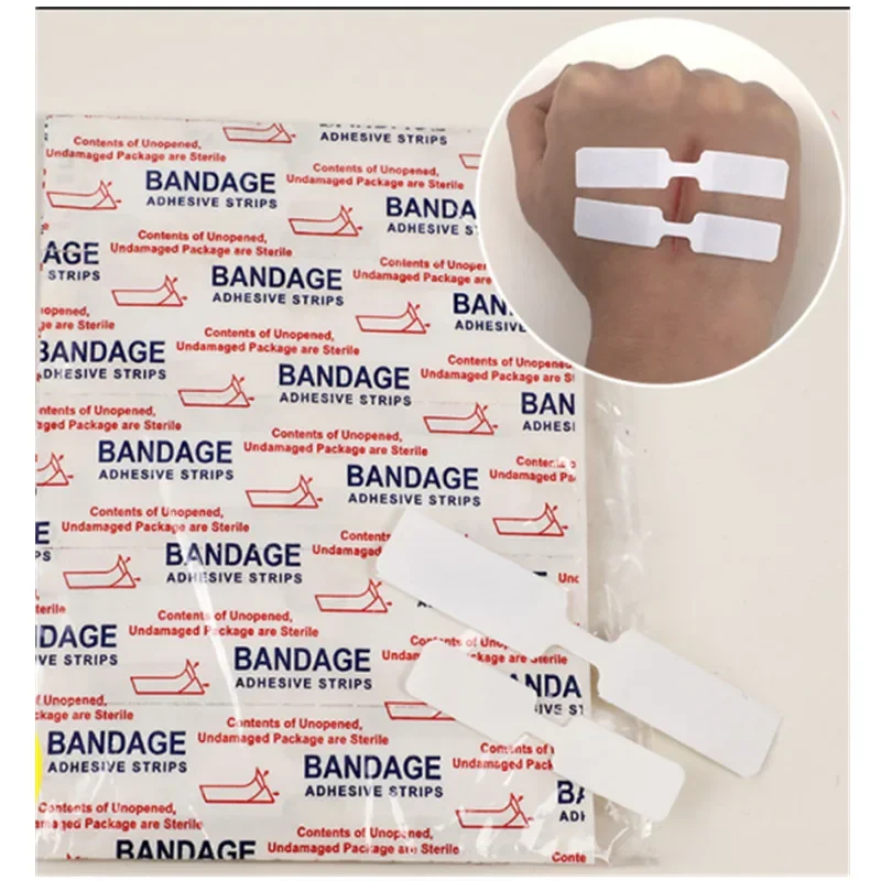 Borboleta adesiva ferida encerramento band aid, kit de emergência, ataduras impermeáveis, 10pcs por caixa