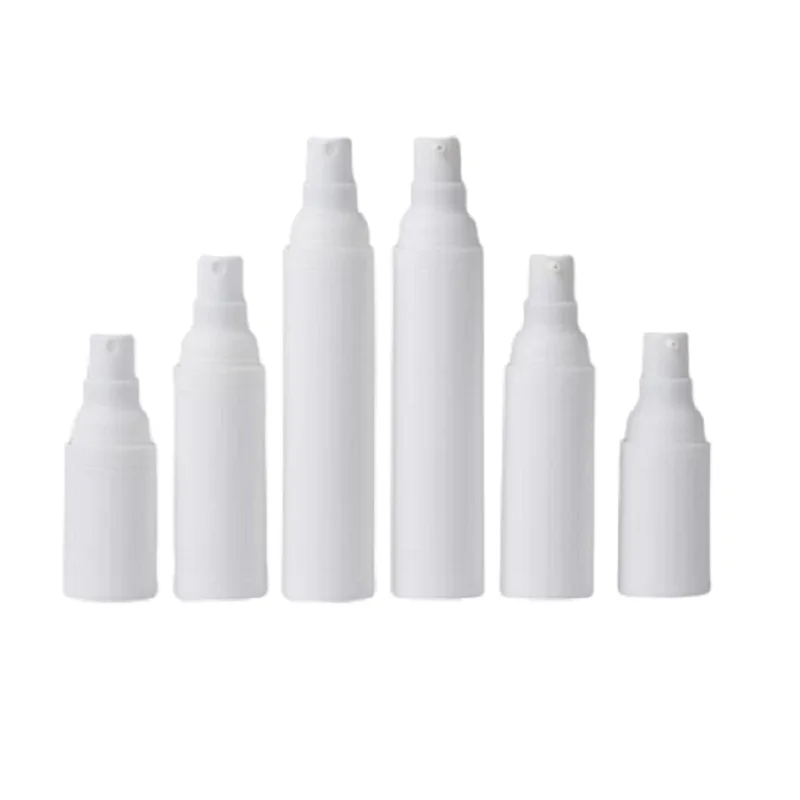 

25Pcs Packing Empty Plastic White Dewarflask 15ml 30ml 50ml Spary Lotion Press Pump Portable Refillable Container Packaging