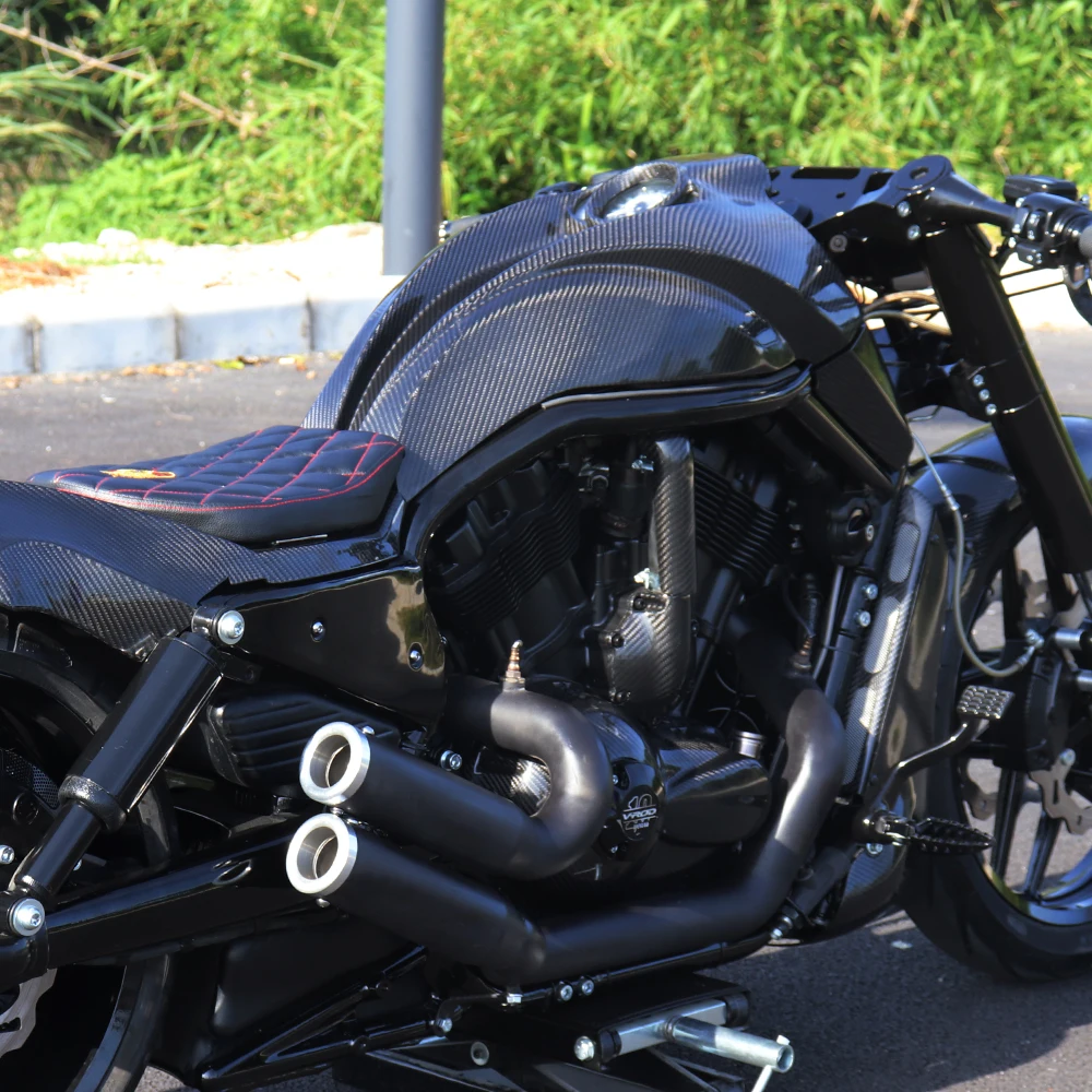 Misura per Harley V-Rod VROD Night Rod VRSCDX Muscle VRSCF VRSCAW VRSCA 2002-2017 coperchio del serbatoio del carburante in fibra di carbonio Airbox