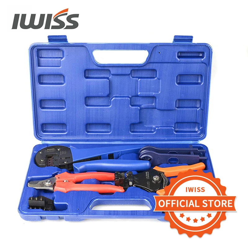 Crimping tool combination tools box for photovoltaic and MC3/4 Spanners and Dies jacketed terminals Crimp wire cable plier suit