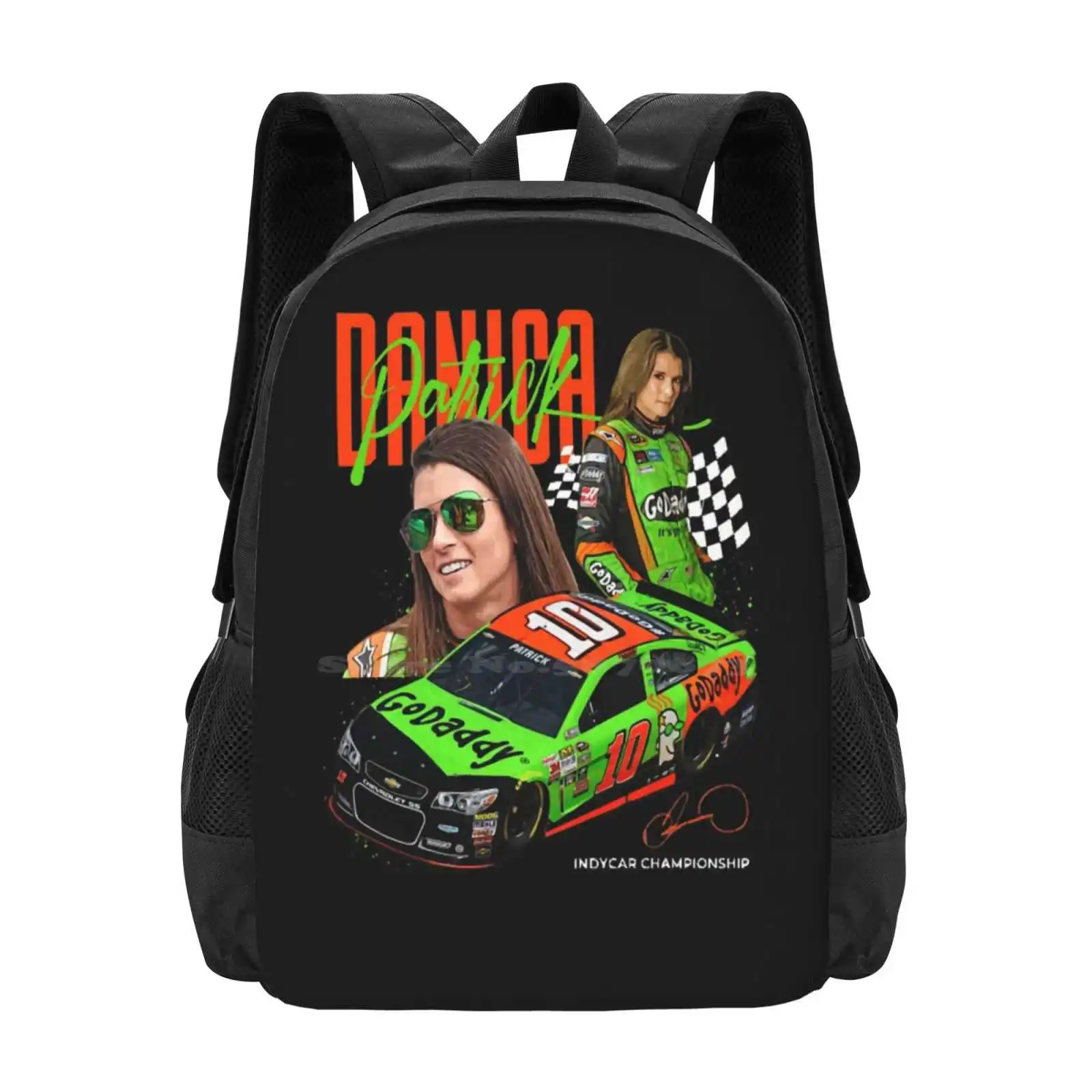 Danica Patrick Hot Sale Schoolbag Backpack Fashion Bags Car Racing Classic Danica Daytona Driver Motorsport Patrick Race Car