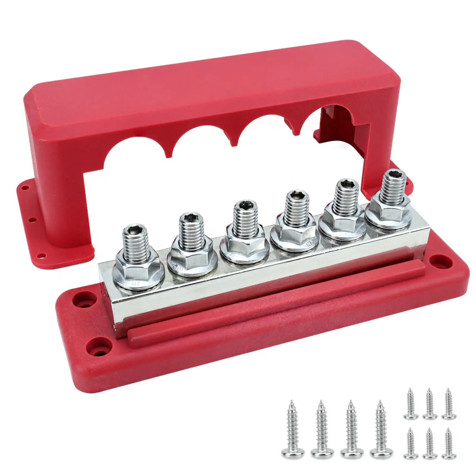 Quick Electrical Connector Block Terminal 10mm Junction Block with Cover for 12V 24V Vehicle Applications