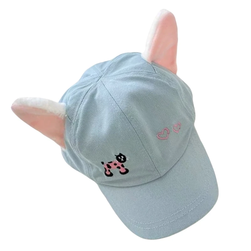 Women Kitten Ears Baseball Hat Cats Ear Sports Hat for Idol Concert Shows Breathable Hat for Adults