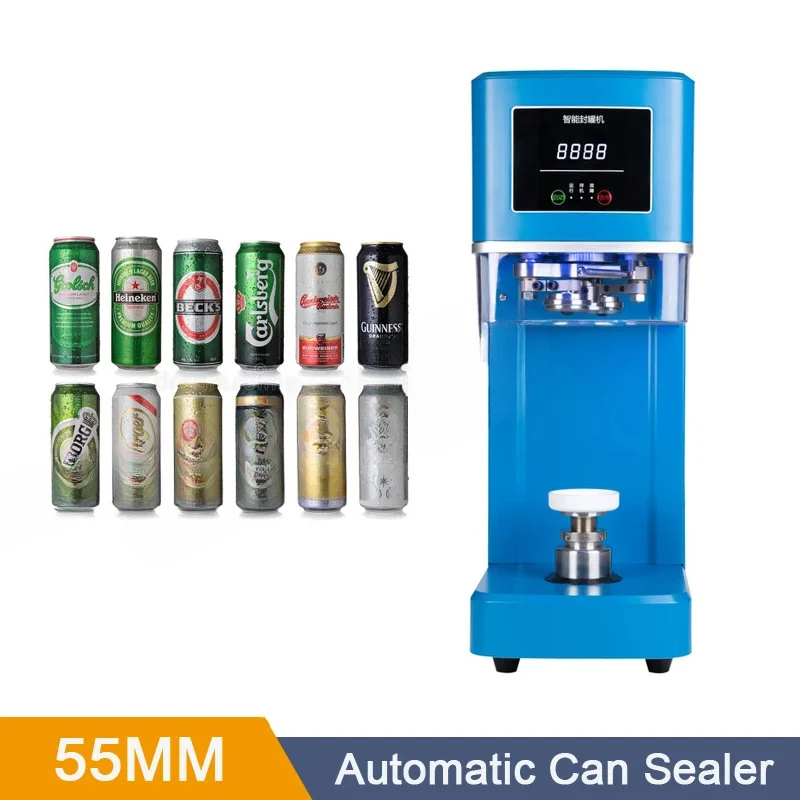 New Technology Full Automatic Intelligent Can Sealing Machine Non Rotary Plastic PET Tin Jar Beer Cans Seamer Size Customized