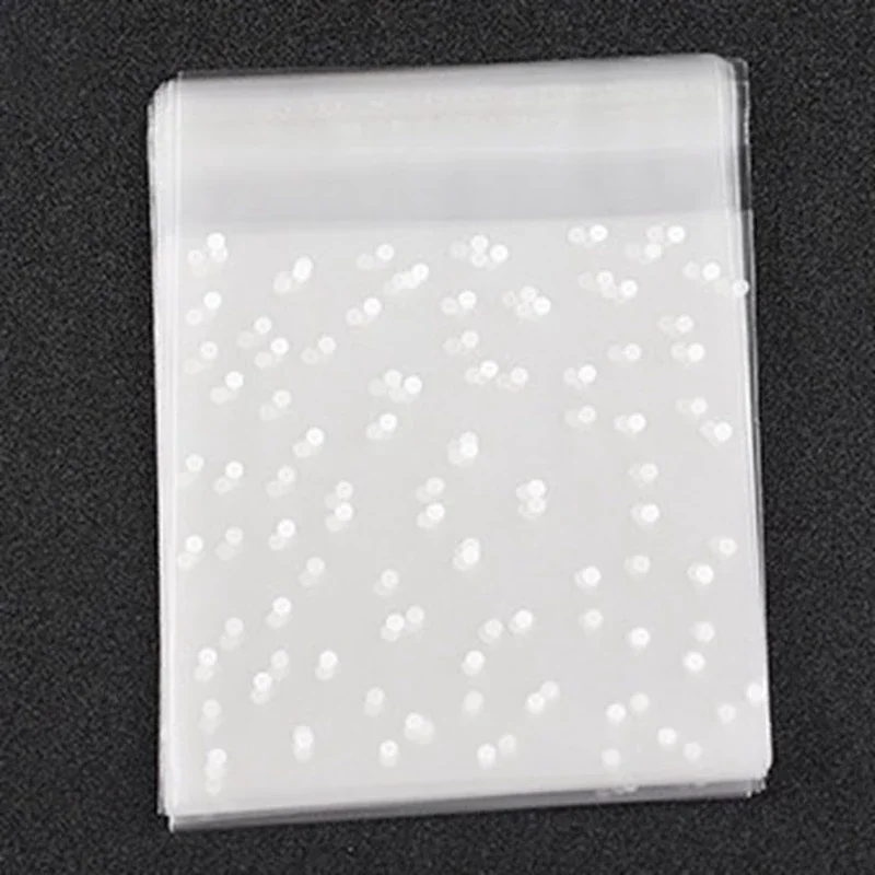 100pc Cellophane Self-Adhesive Bag Dots Plastic Bags OPP Sealed Jewellery Gifts Candy Clothes Cake Packaging Transparent Pouches