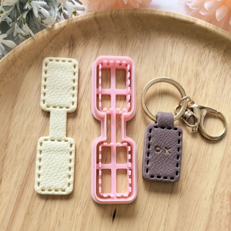  Pack of 4 Polymer Clay Keychain Cutters Jewelry Mould Handmade Craft Accessories