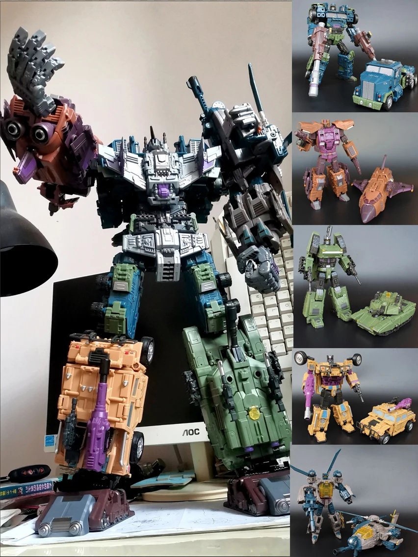 IN STOCK Transformation Toys JINBAO Bruticus 5IN1 Onslaught Blast Off Vortex Swindle Oversize Deformed Robot Action Figure Model