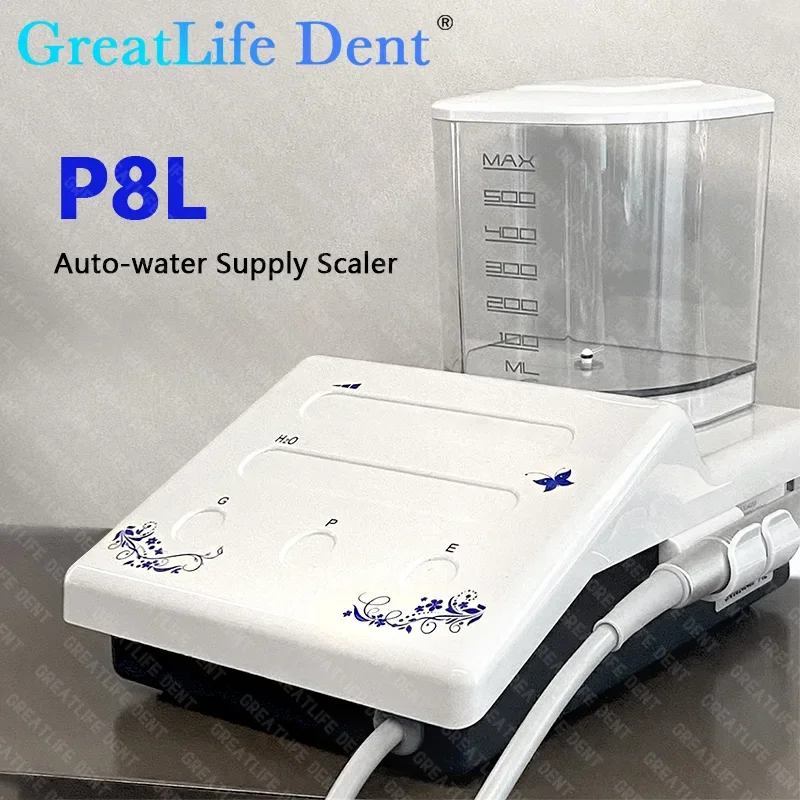 

GreatLife Dent Auto-water Supply Scaler P8L Dental Ultrasonic Scaler Detachable aluminum alloy LED handpiece With Touch screen