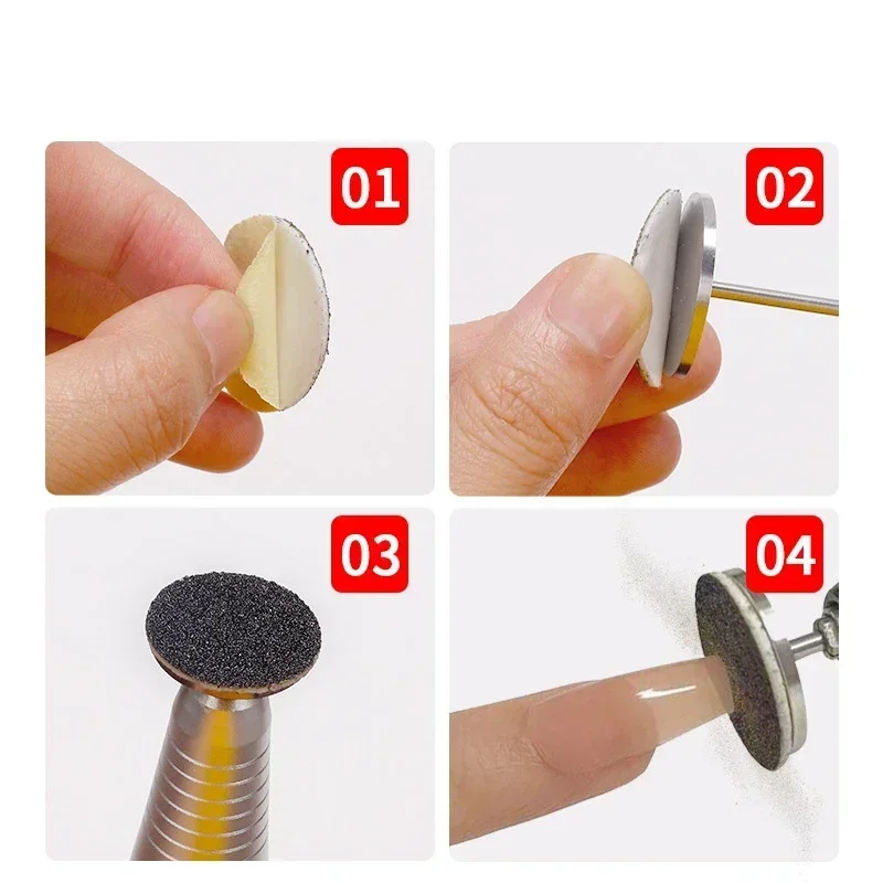 15/20/25 مللي متر إزالة مسامير القدم بشرة القدم ورق الصنفرة القابل للاستبدال مع منصات القرص باديكير عدة ملفات عرموش القدم الجلد الميت 2027