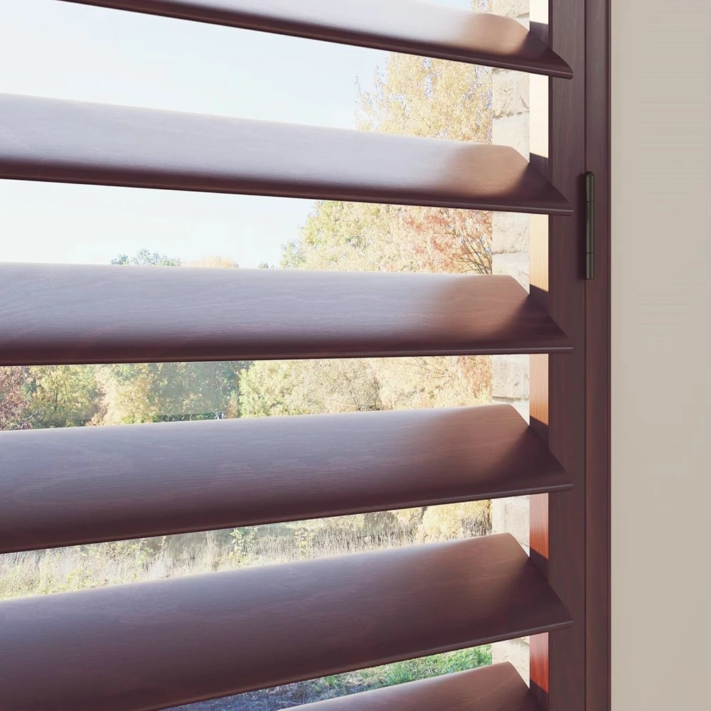 Customizable Modern Lightweight Basswood External Window Shutters Adjustable Sliding Folding Design Horizontal for Hotels