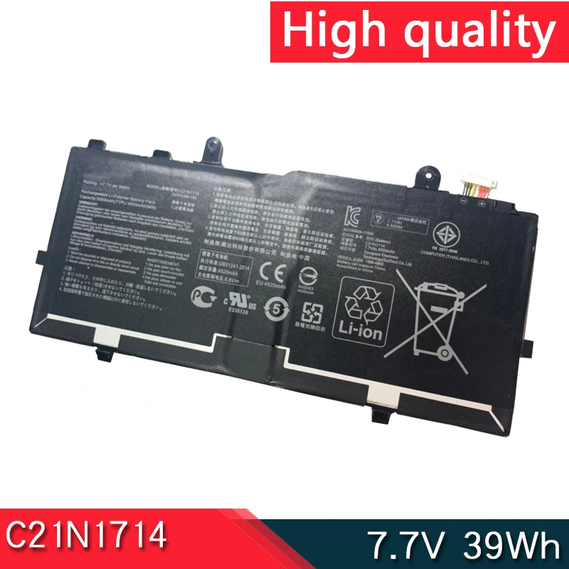 НОВЫЙ аккумулятор C21N1714, 7,7 В, 39 Втч для ASUS VivoBook Flip 14 TP401 TP401N TP401M TP401NA TP401CA J401MA J401CA Series 0B200- 0274000