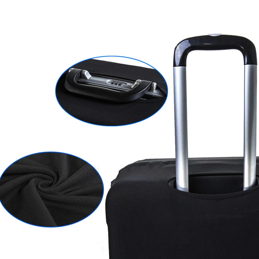 Luggage Cover Suitcase Protector Want Tobe Happy Letter Thicker Elastic Dust Cover To 18-32 Inch Trolley Case Travel Accessories