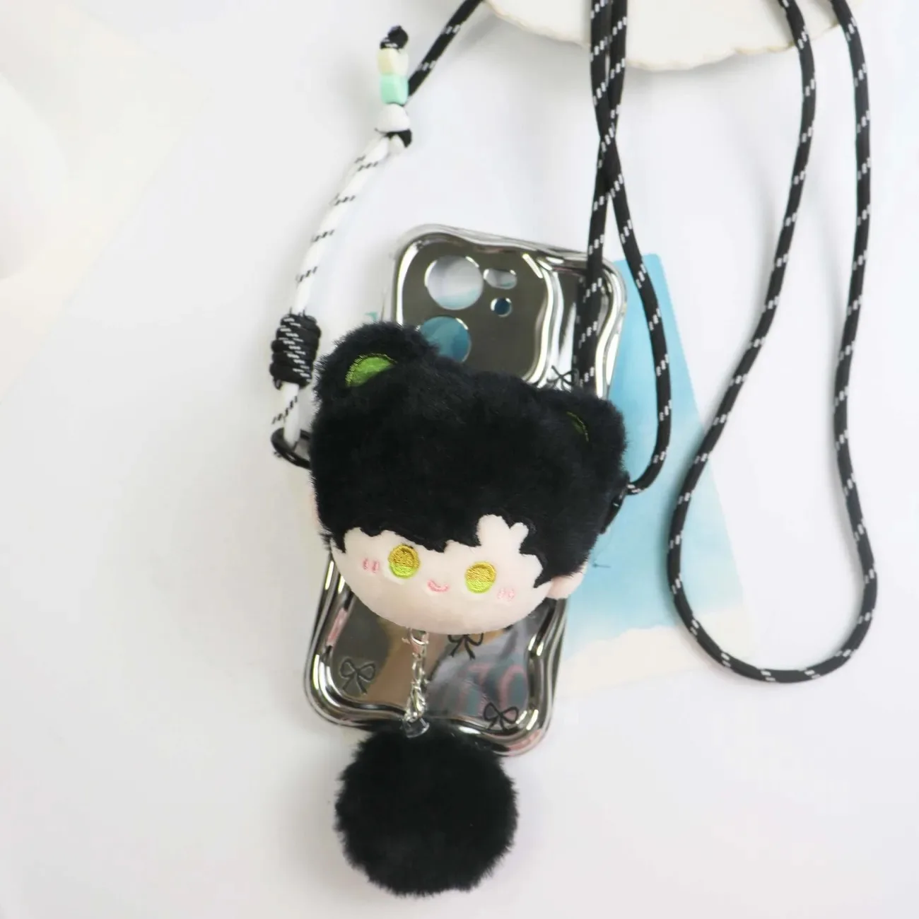 

Любовь и глубокое пространство, прекрасный косплей, подвеска-цепочка для мобильного телефона, плюшевая кукла, регулируемый зажим для ремня для мобильного телефона, аниме, повседневный подарок