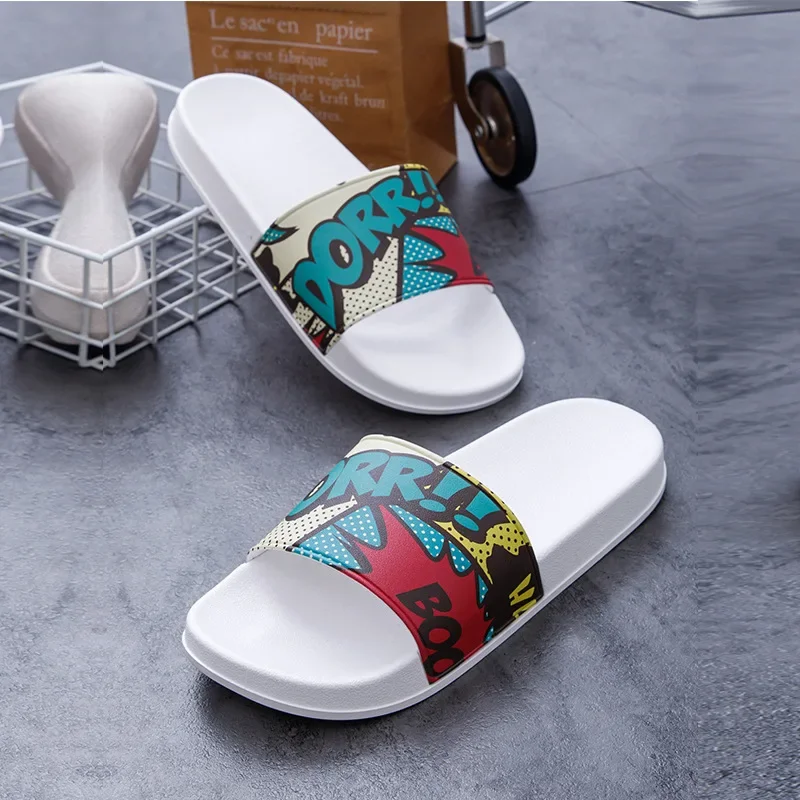 Fashionable and Exquisite Craftsmanship Women's 2024 Slippers PVC Material Outdoor Casual Flat Bottom Slippers Couple slippers